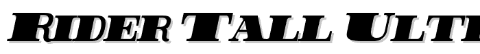 Rider Tall Ultra-condensed ExtraBlack Italic font